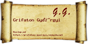 Grifaton Györgyi névjegykártya